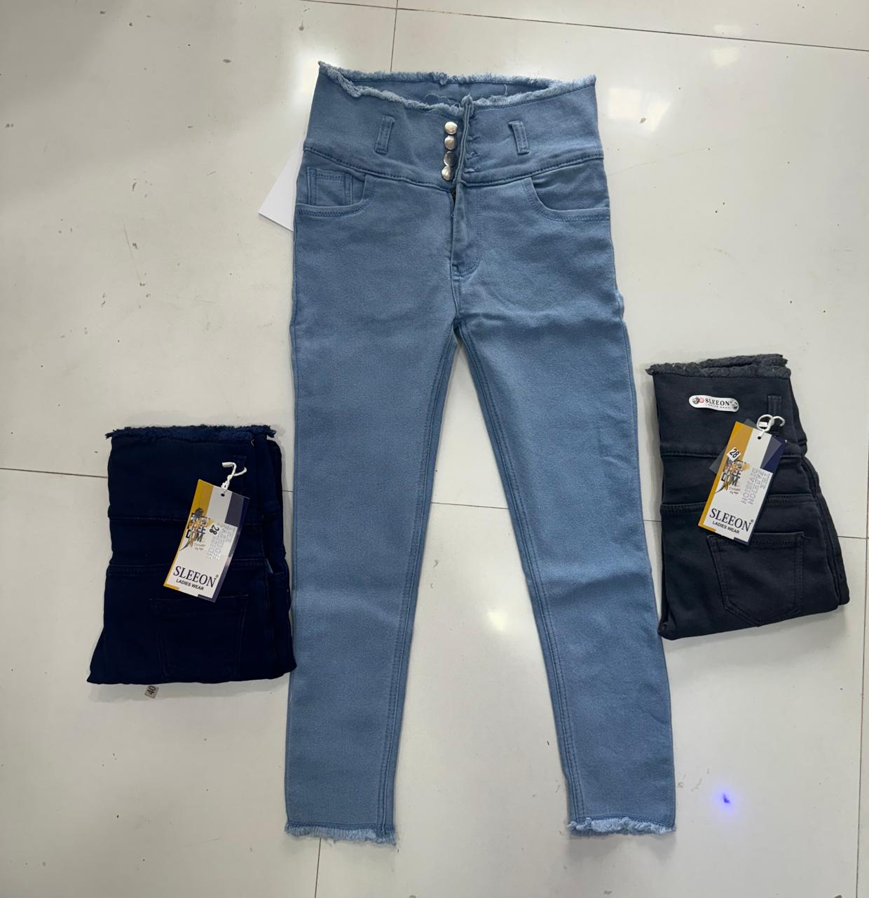 High-Waist  Girls Jeans