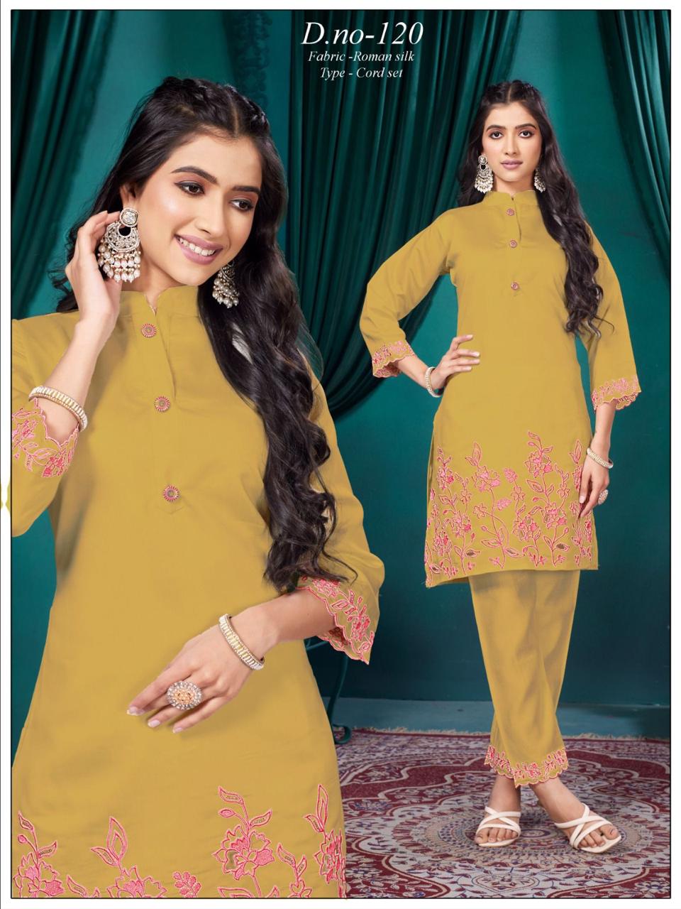 Floral Cut work Trendy Cord Set