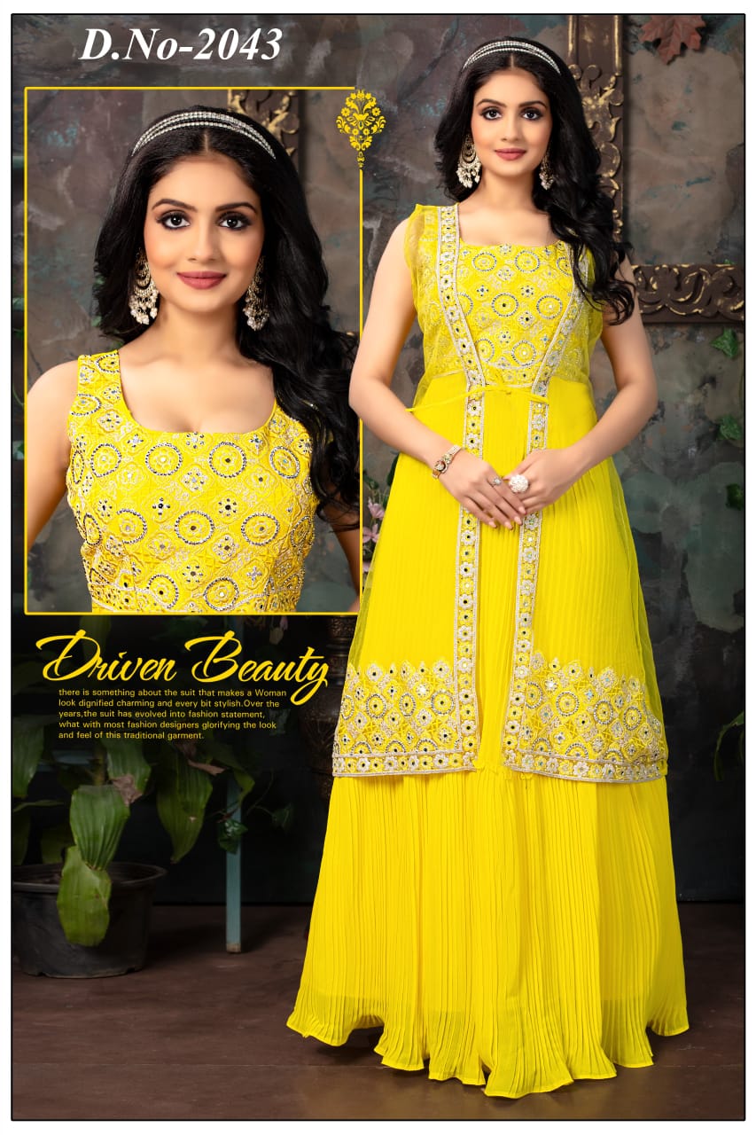 Gorgeous Net Shrug Embroidery Party Wear item