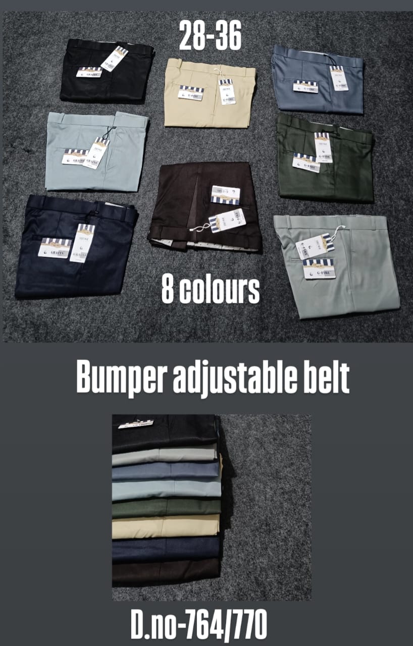 Men's Chinos with Bumper Adjustable Belt