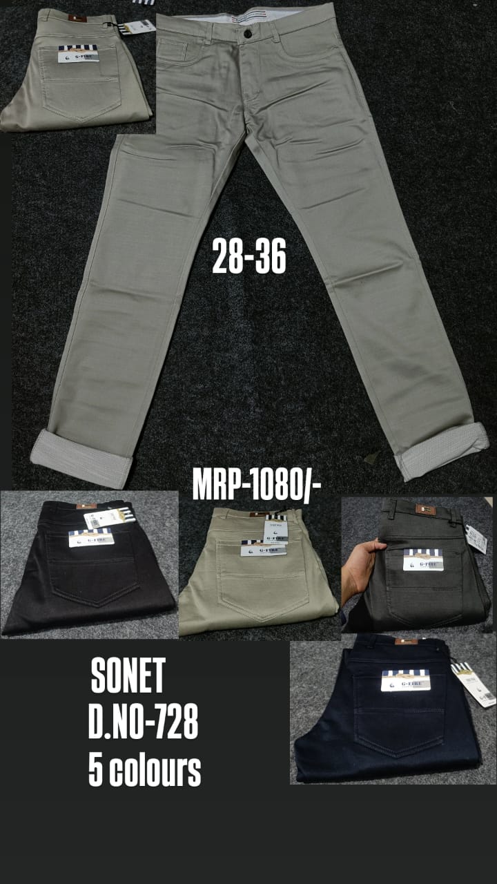 SONET KNITTED SLUB Men's Casual Trousers