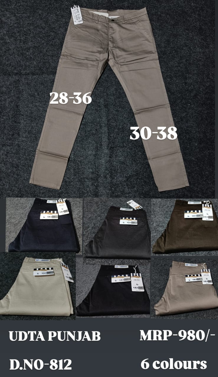 UDTA PUNJAB DC Slub Men's Casual Trousers