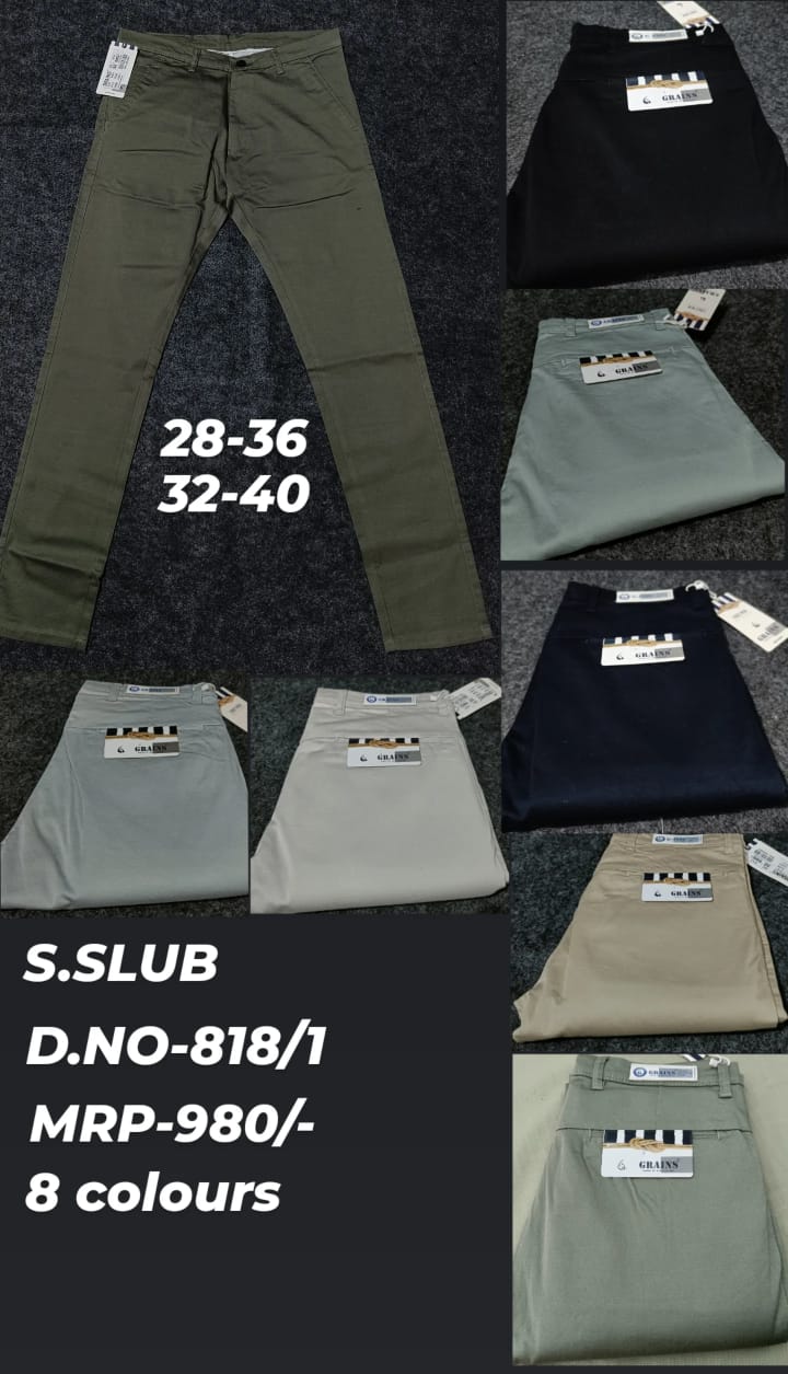 Men's S.SLUB Casual Trousers