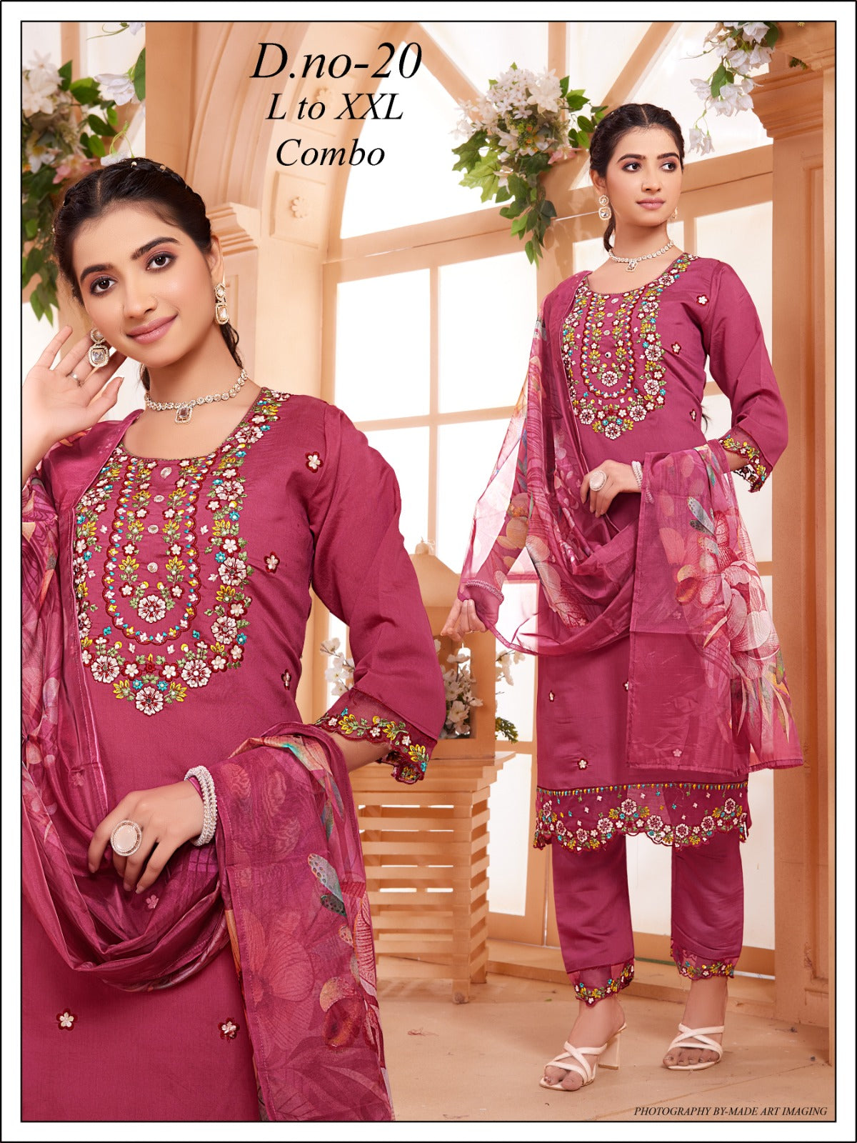 Orgenza Pannel and Printed Duppata floarl A royal bond