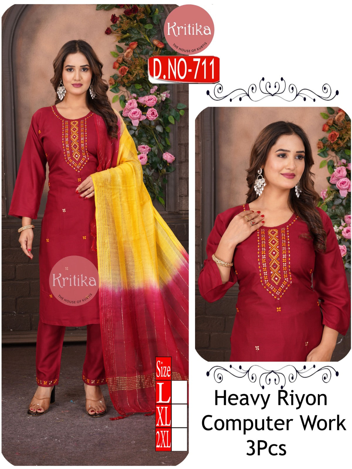 RAYON GORGIOUS NECK KURTI
