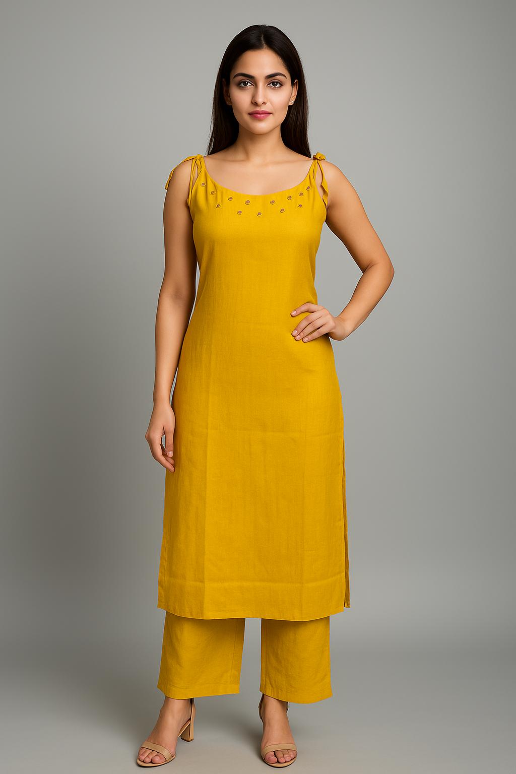 Vatican Plain With Mirror and Aster kurti