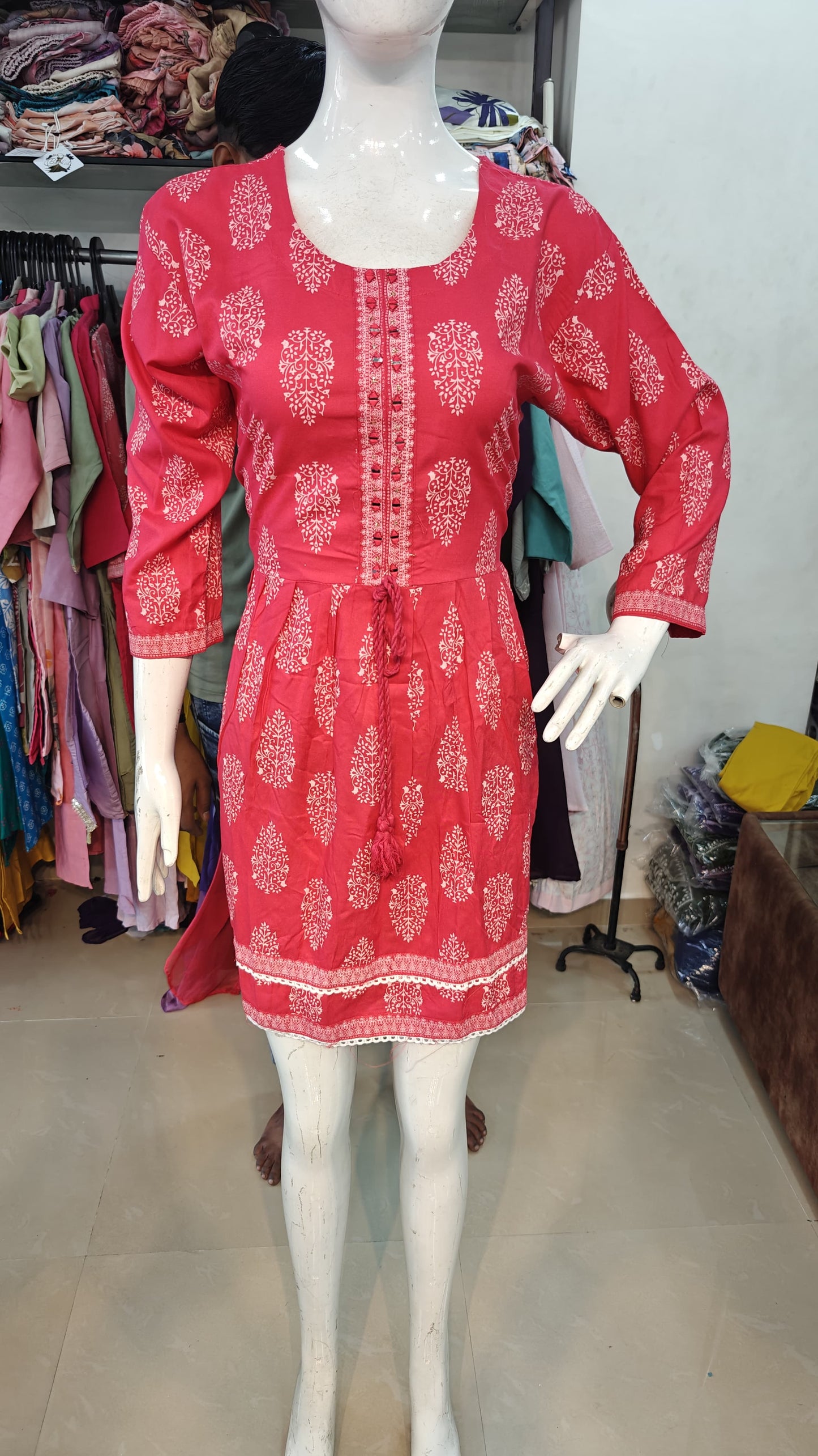 Printed Tunic With adjustable belt Liva Certified