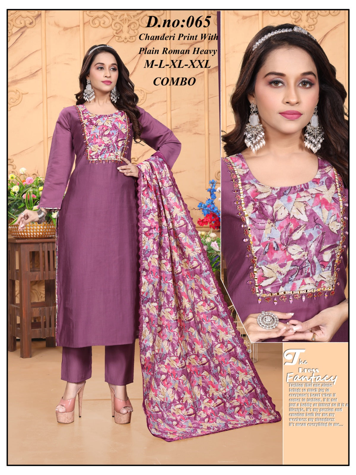 Roman Silk Chanderi kurti