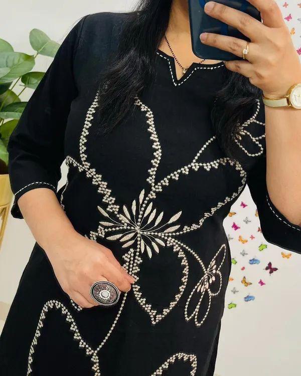 Pure Fine Cotton Kurti with Pant Set