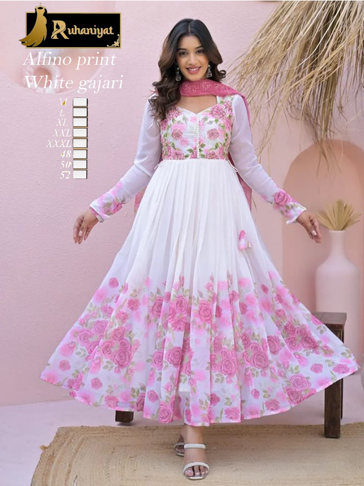 Alfino Georgette Anarkali Kurta Set