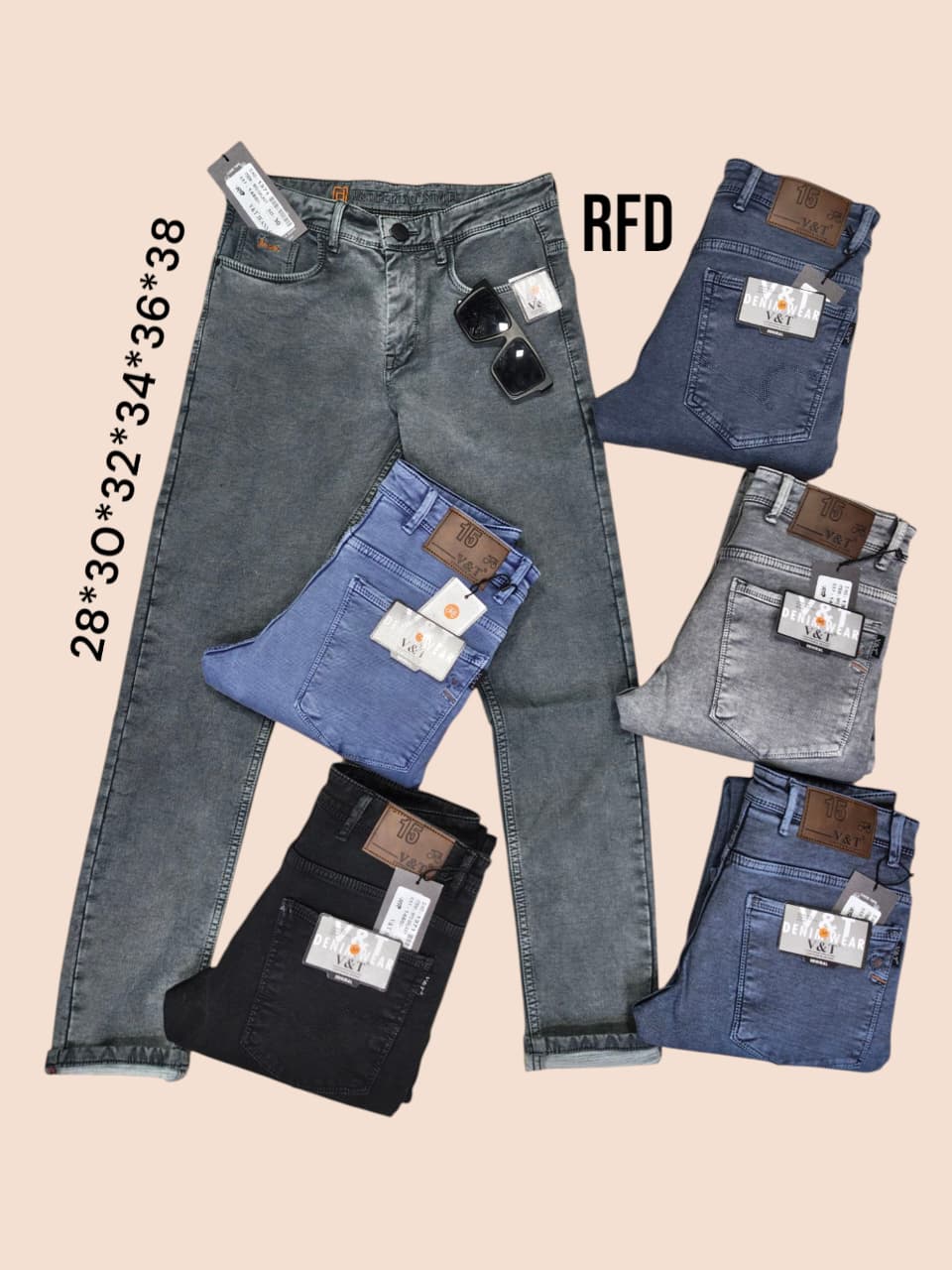 Men's RFD Washed Denim Jeans