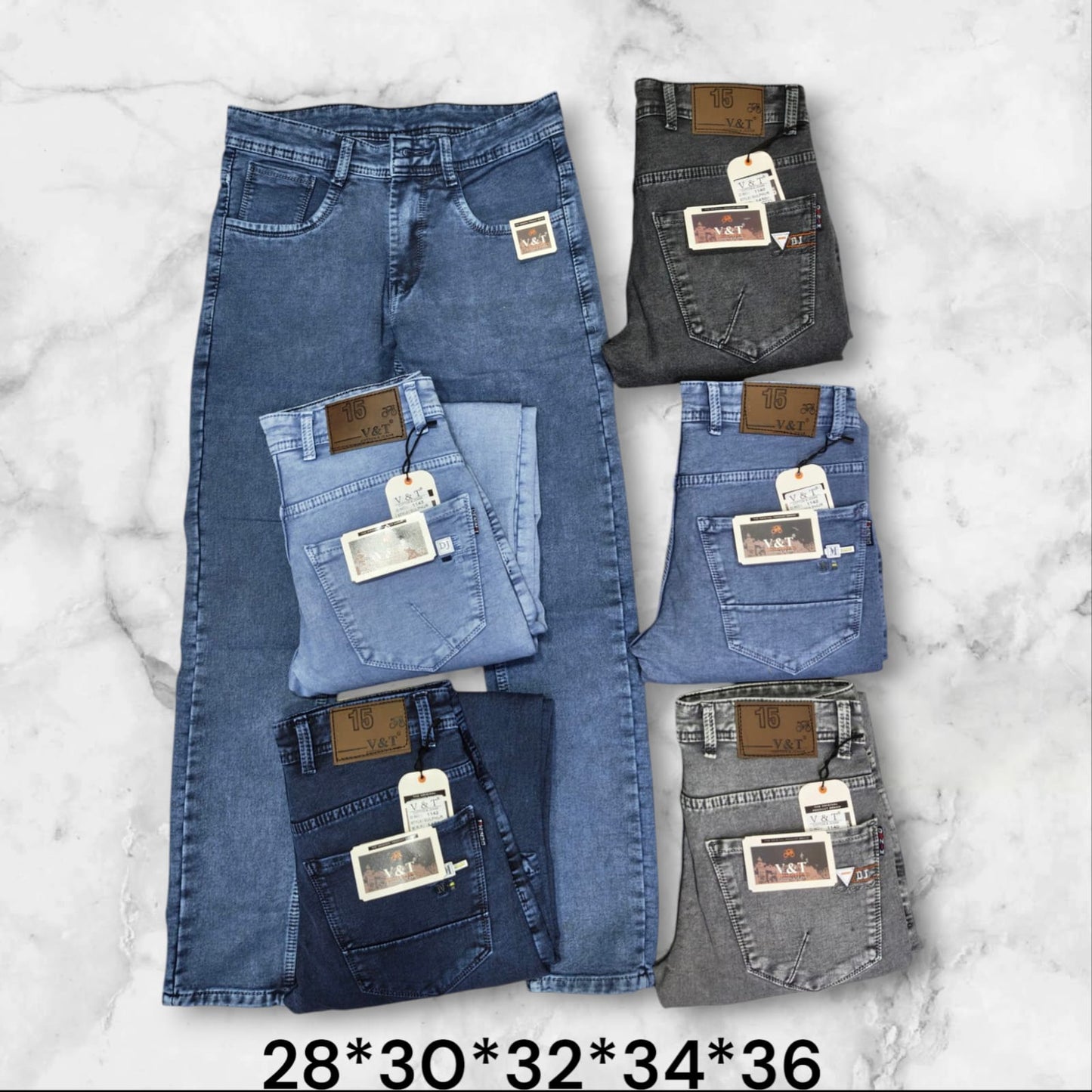 Men's Knitted Sulphur Denim Jeans