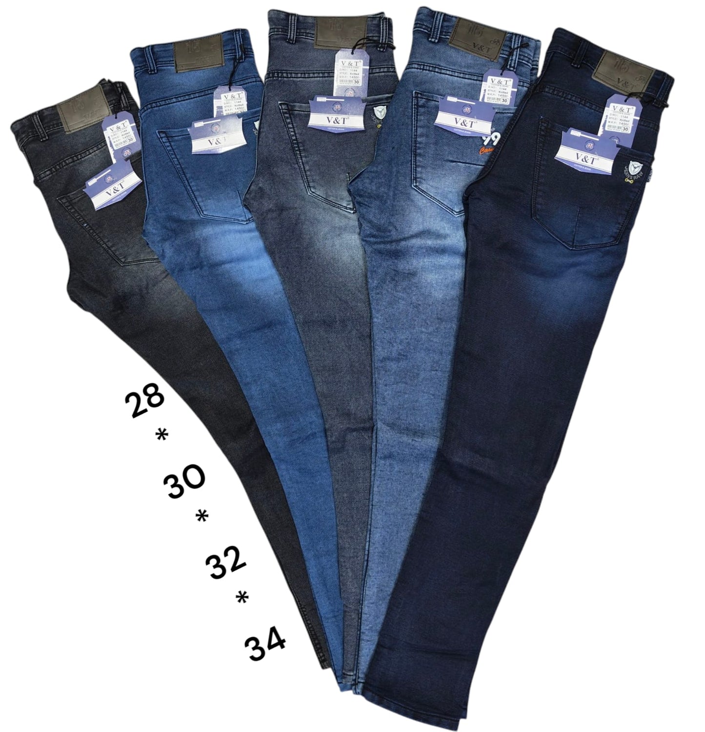 V9 Men's Knitted Sulphur Denim Jeans