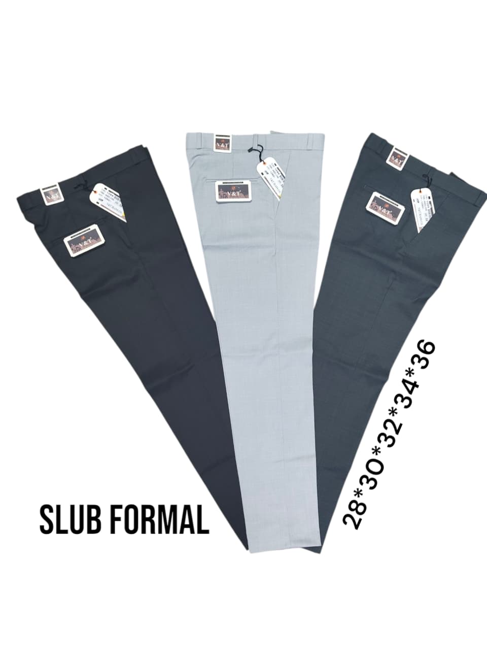 Men's Imported Slub Lycra Formal Trousers