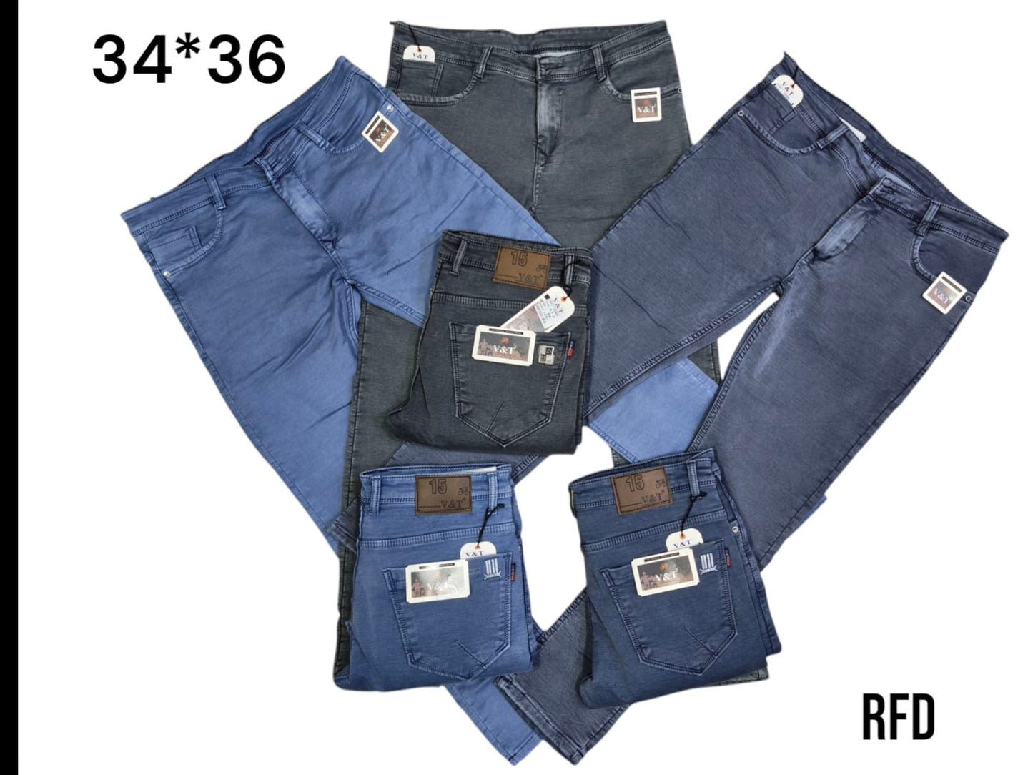 34,36 - Men's RFD Washed Denim Jeans