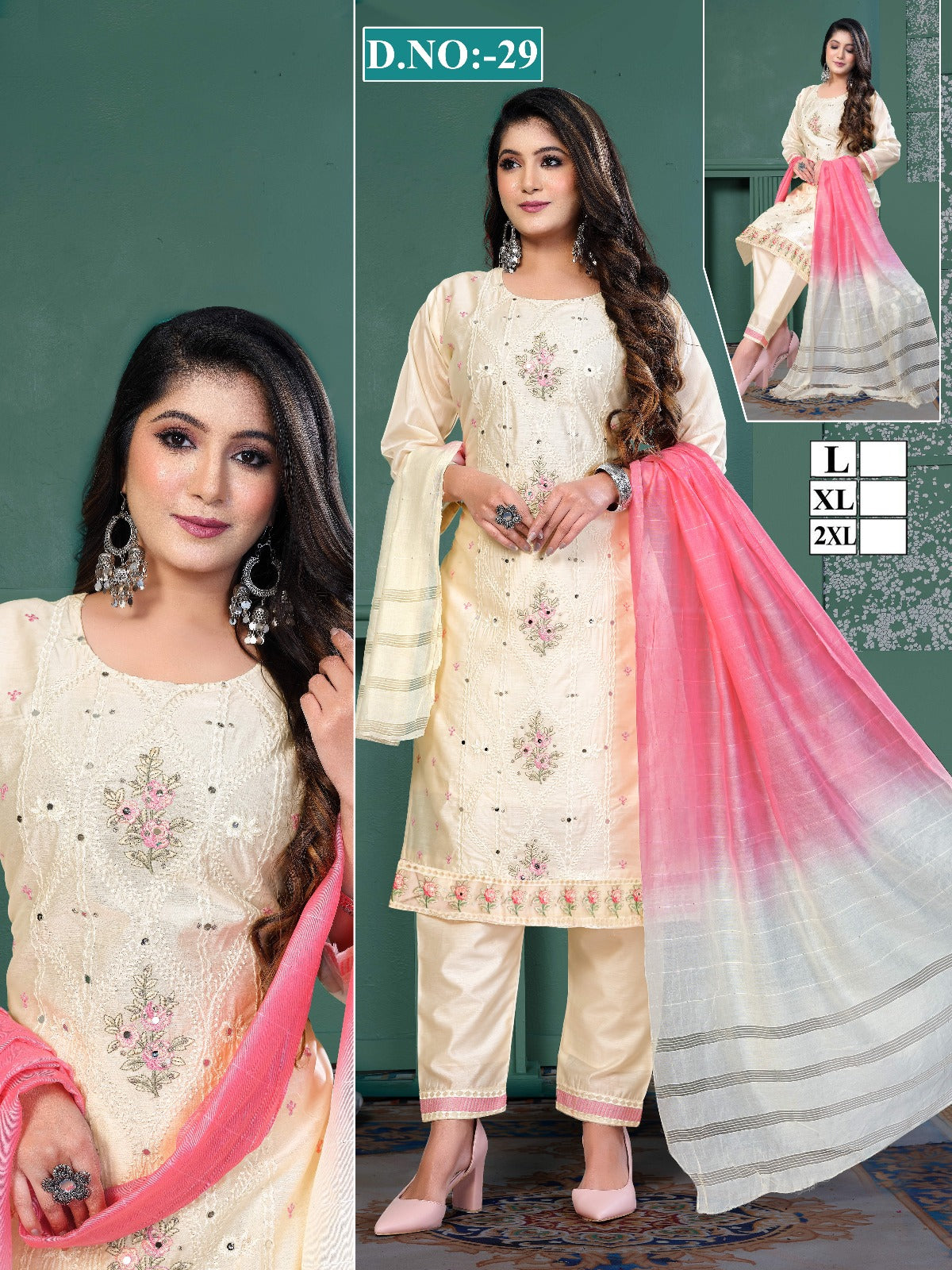 white Chanderi fabric