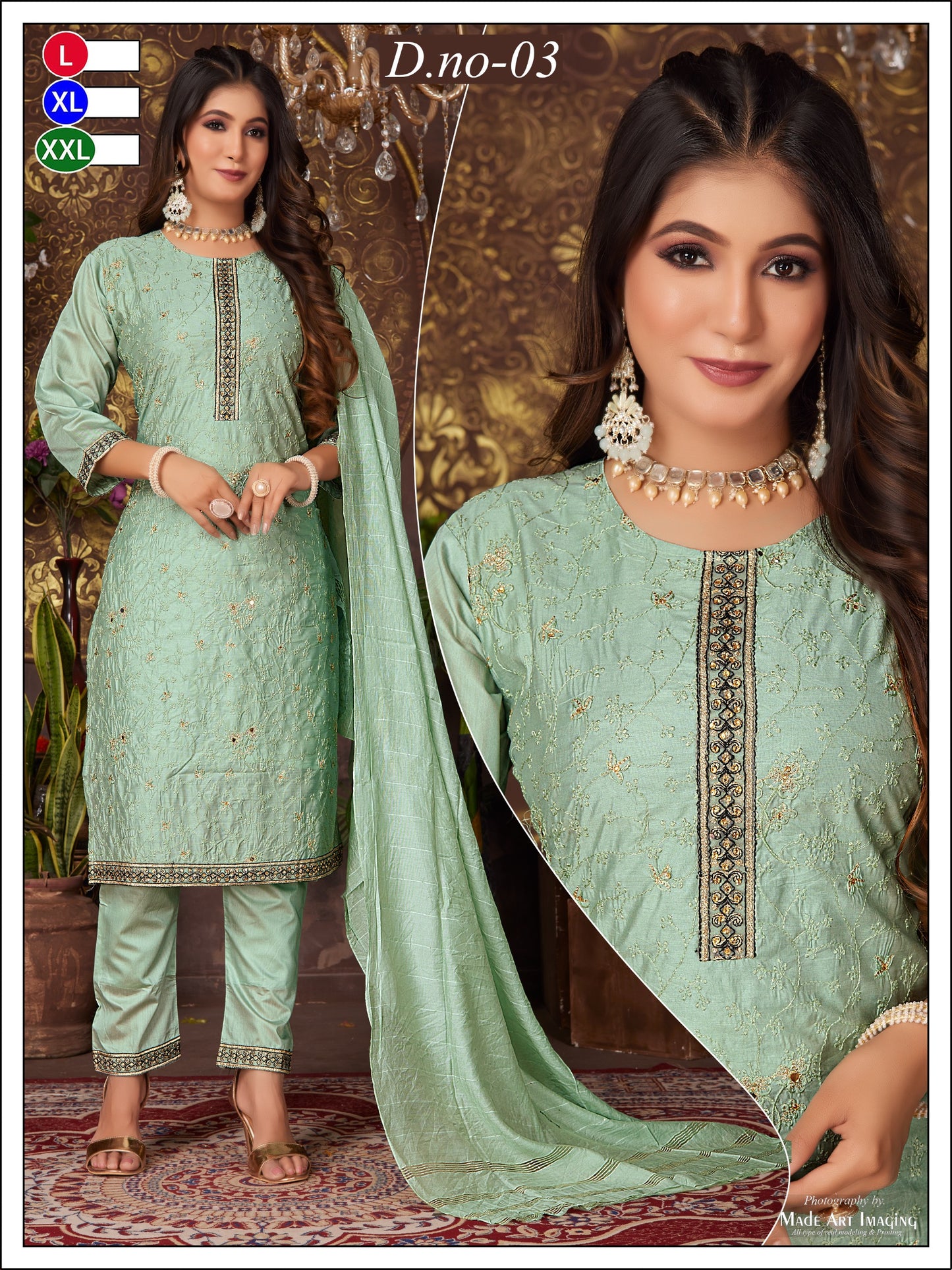 Pista chanderi kurti