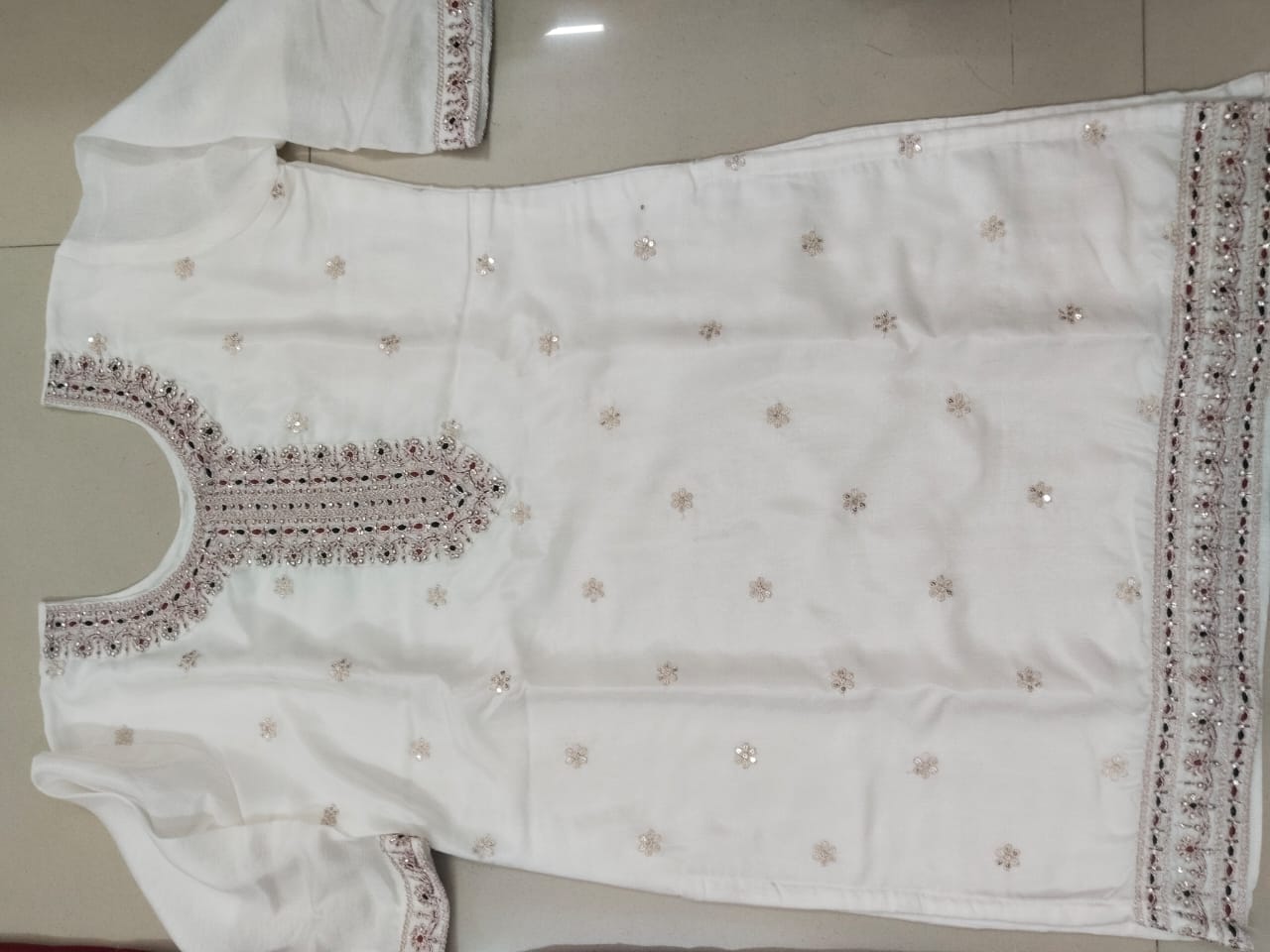 Royal Red - Punjabi Salwar Kurti  With Embroided Dupatta