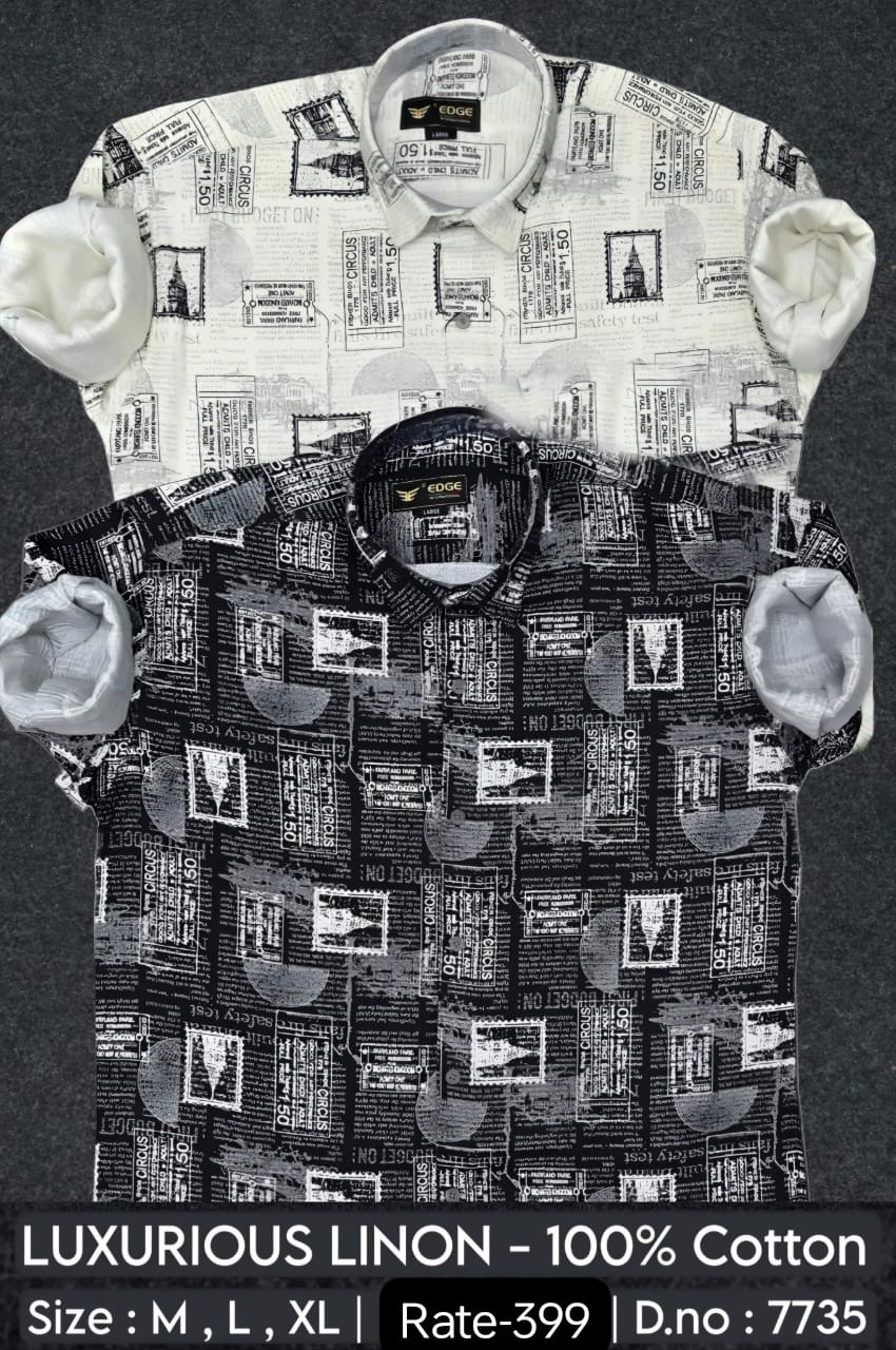 Linon - Newspaper Print Shirt
