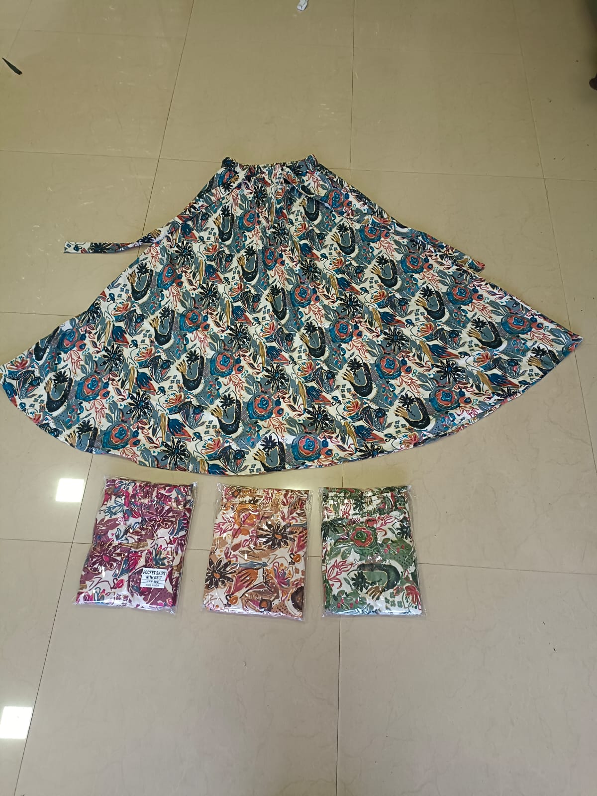 PRINTED SKIRTS - FOIL RAYON QUALITY SKIRTS