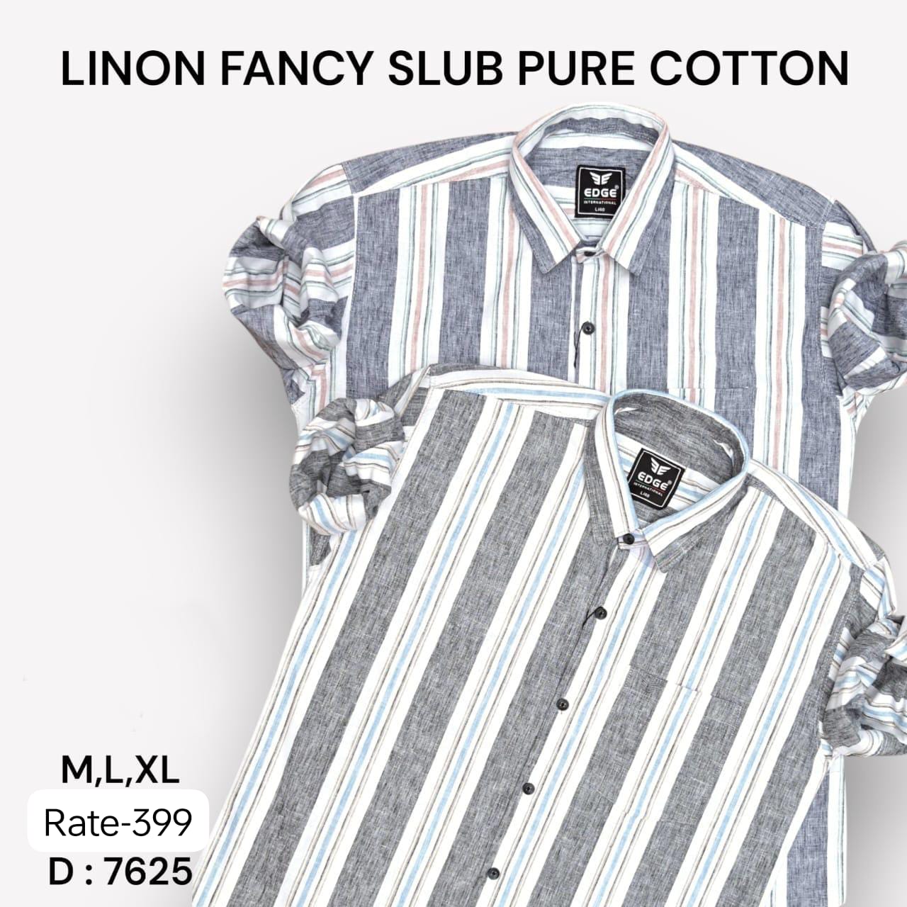 Men's Linon Fancy Slub Pure Cotton Comfort