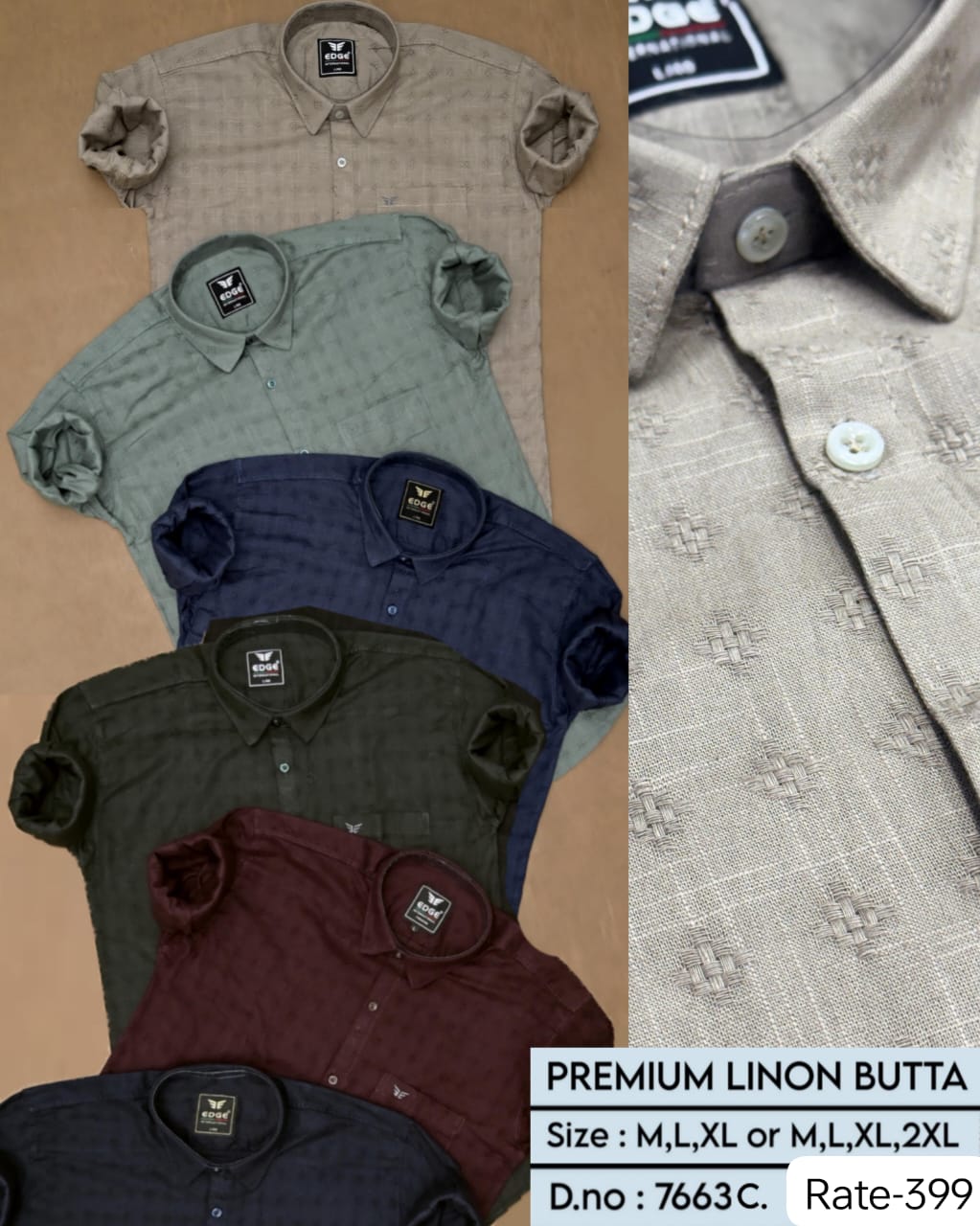 PREMIUM JEQAURD  Butta Texture SOLID Shirt