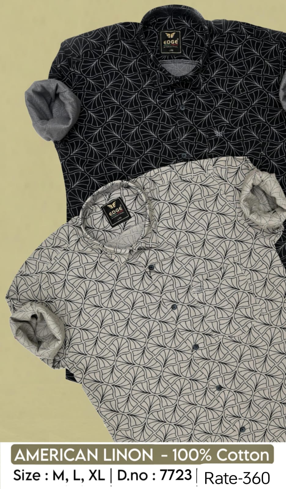 Full Sleeve Shirt with Dynamic Geometric Print