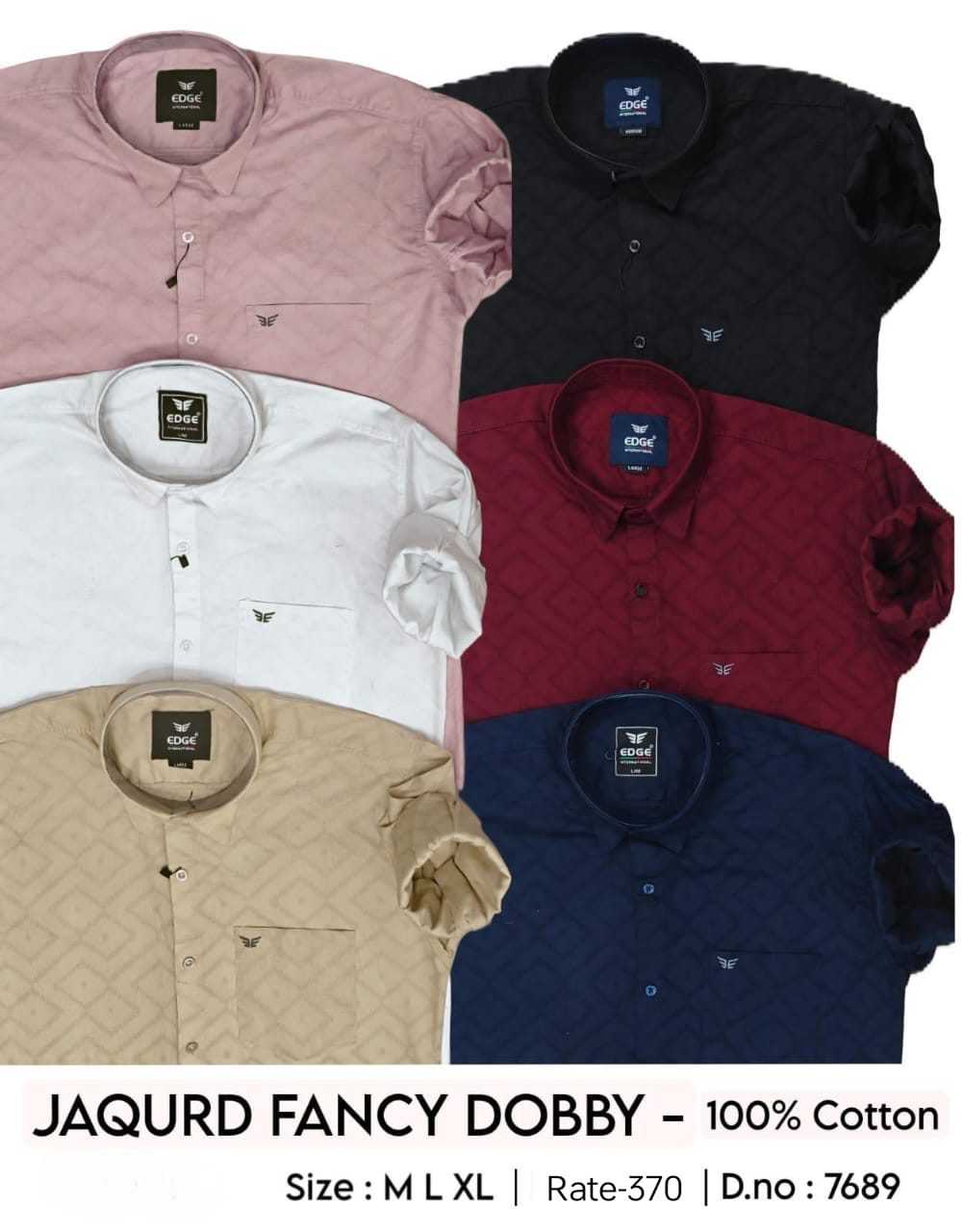 Trendy Dobby Weave Tiles Shirt in Multiple Colors