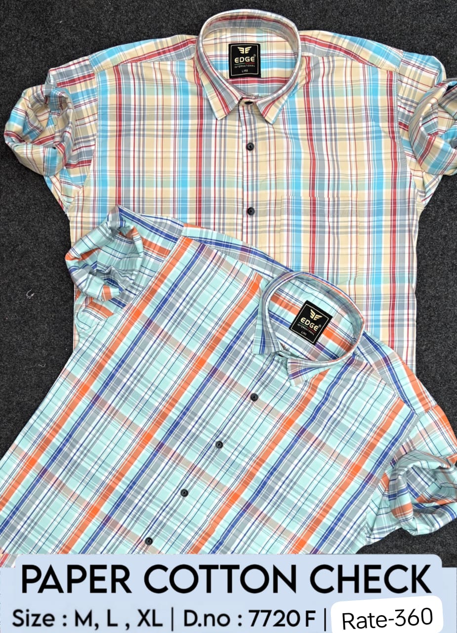 Soft & Stylish Men's Full Sleeve Cotton Checkerd Shirt