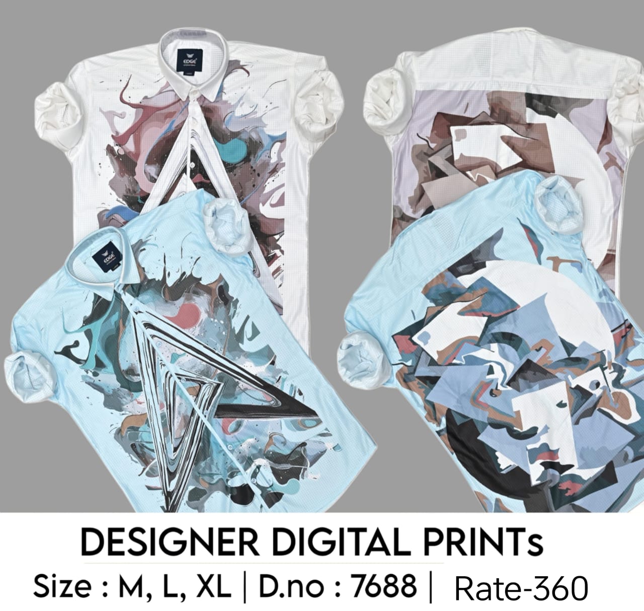 Modern Art Inspired Full Sleeve Cotton Blend Shirt