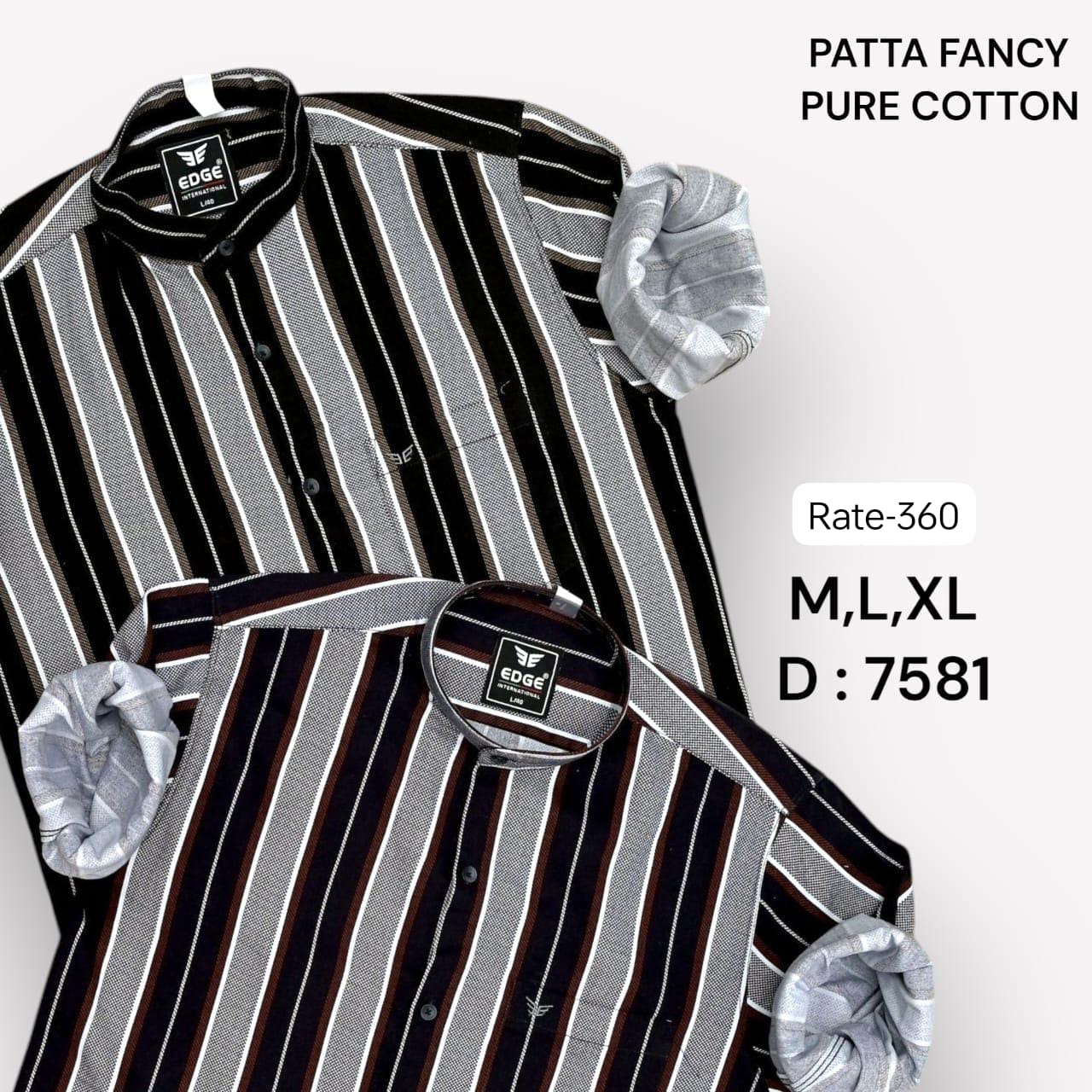 PATTA FANCY PURE COTTON fabric SHIRT