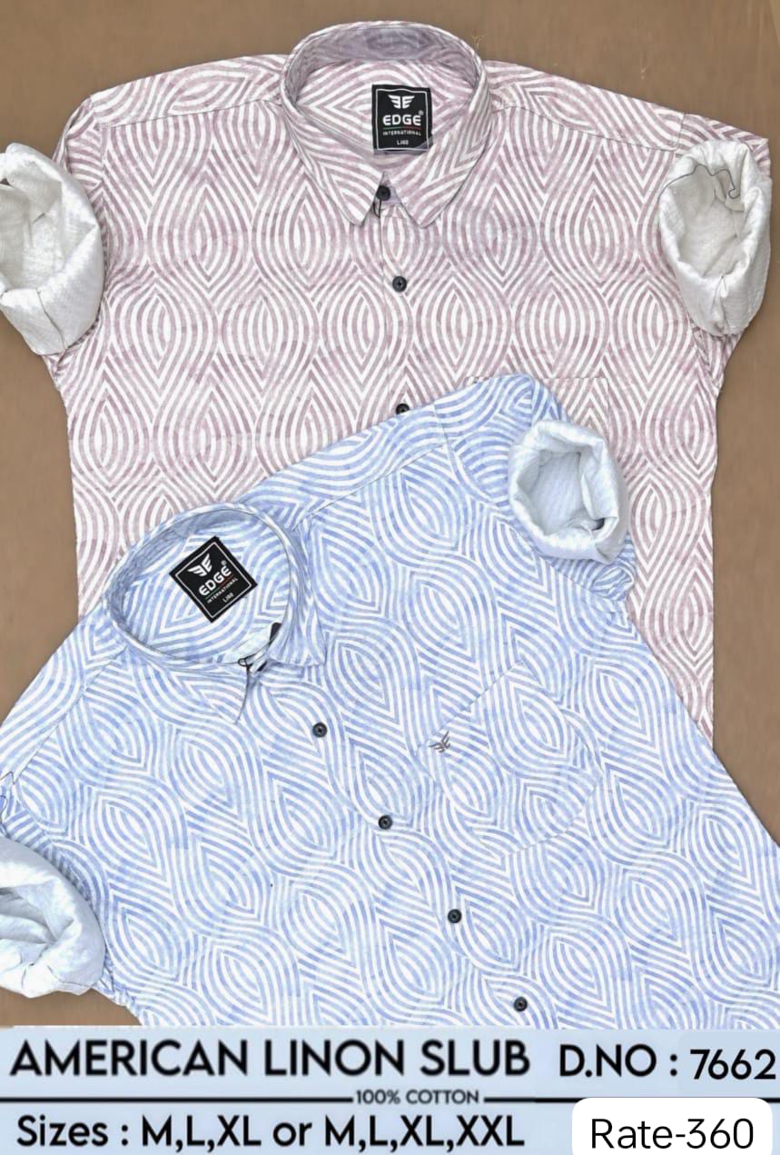 Men's Full Sleeve American Linon Slub 100% Cotton