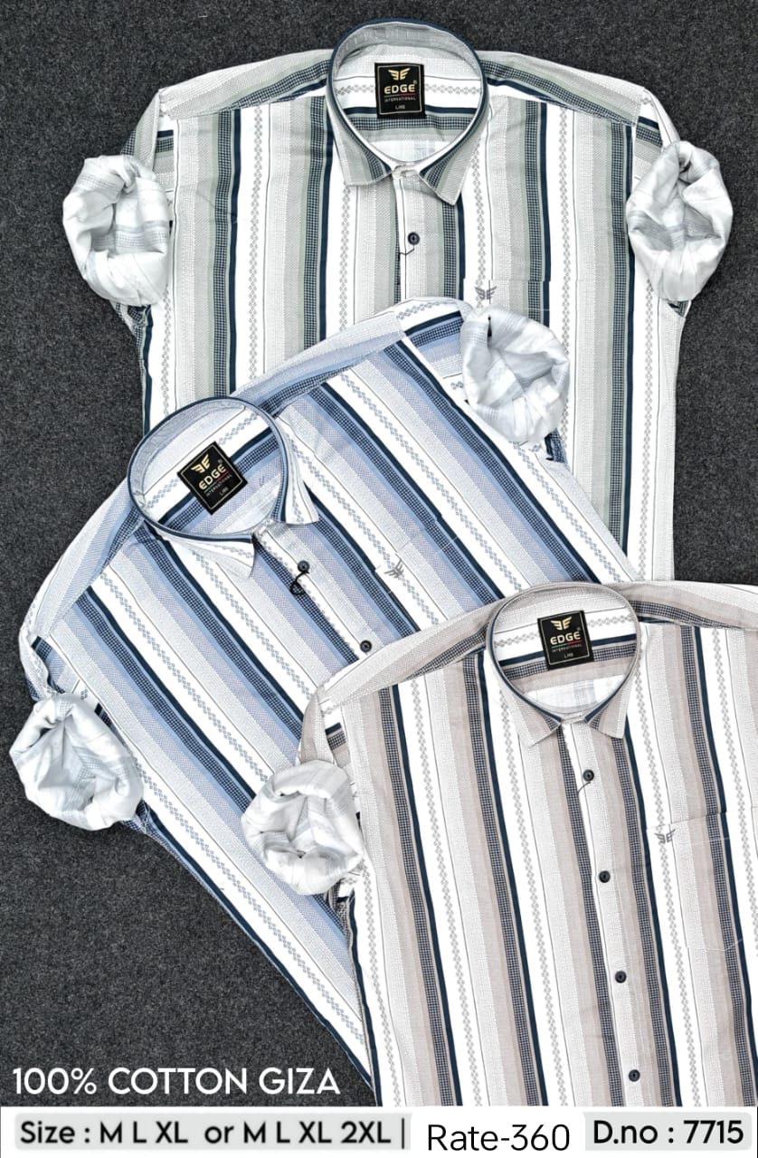 GIZA FANCY CHECK 100% COTTON SHIRT