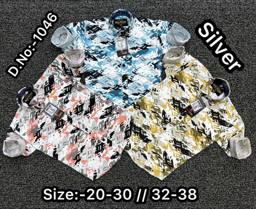 Kids Shirt Cotton Laffer Funky Print Full Sleeve