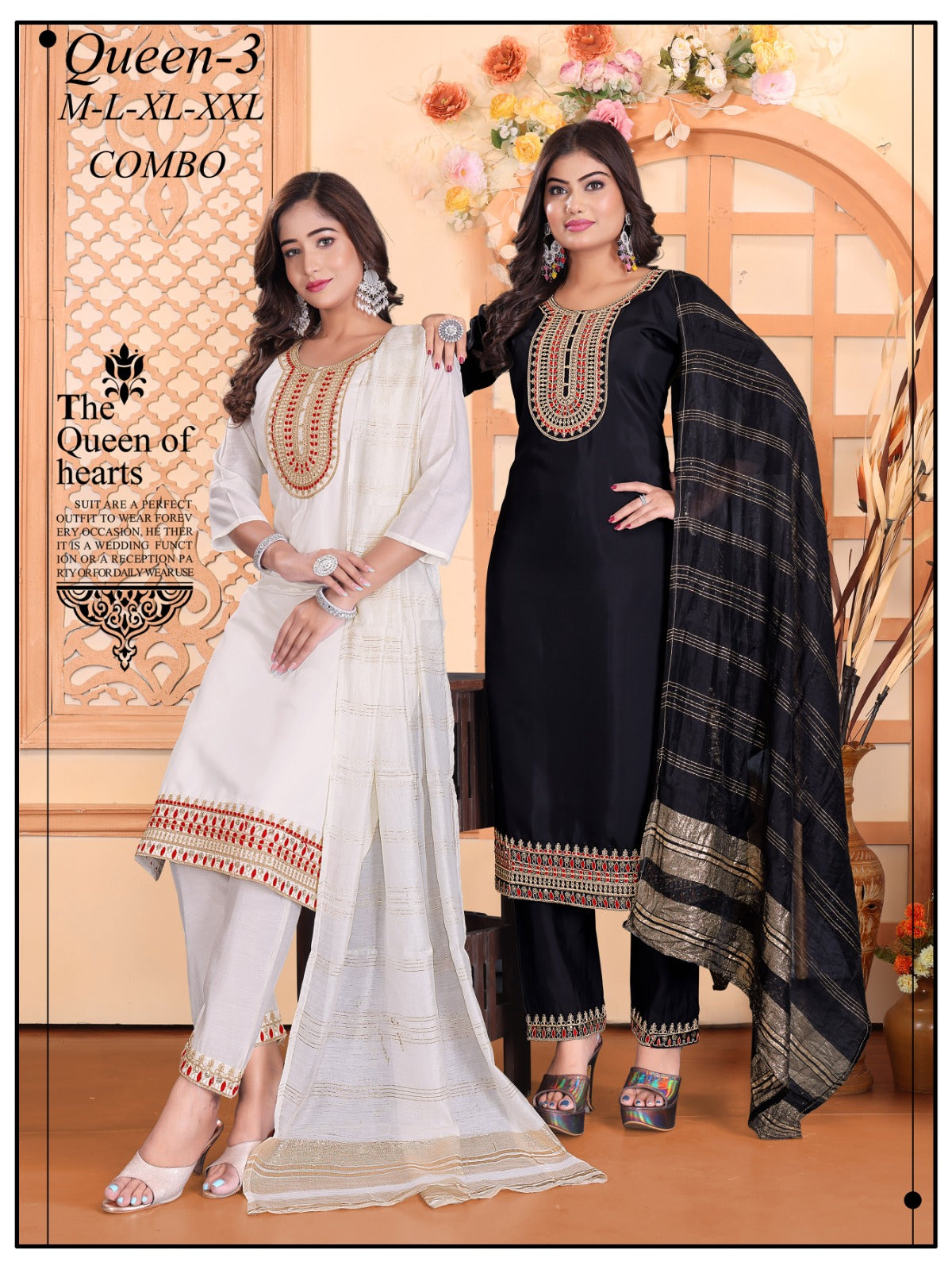 Roman silk combo pack kurti