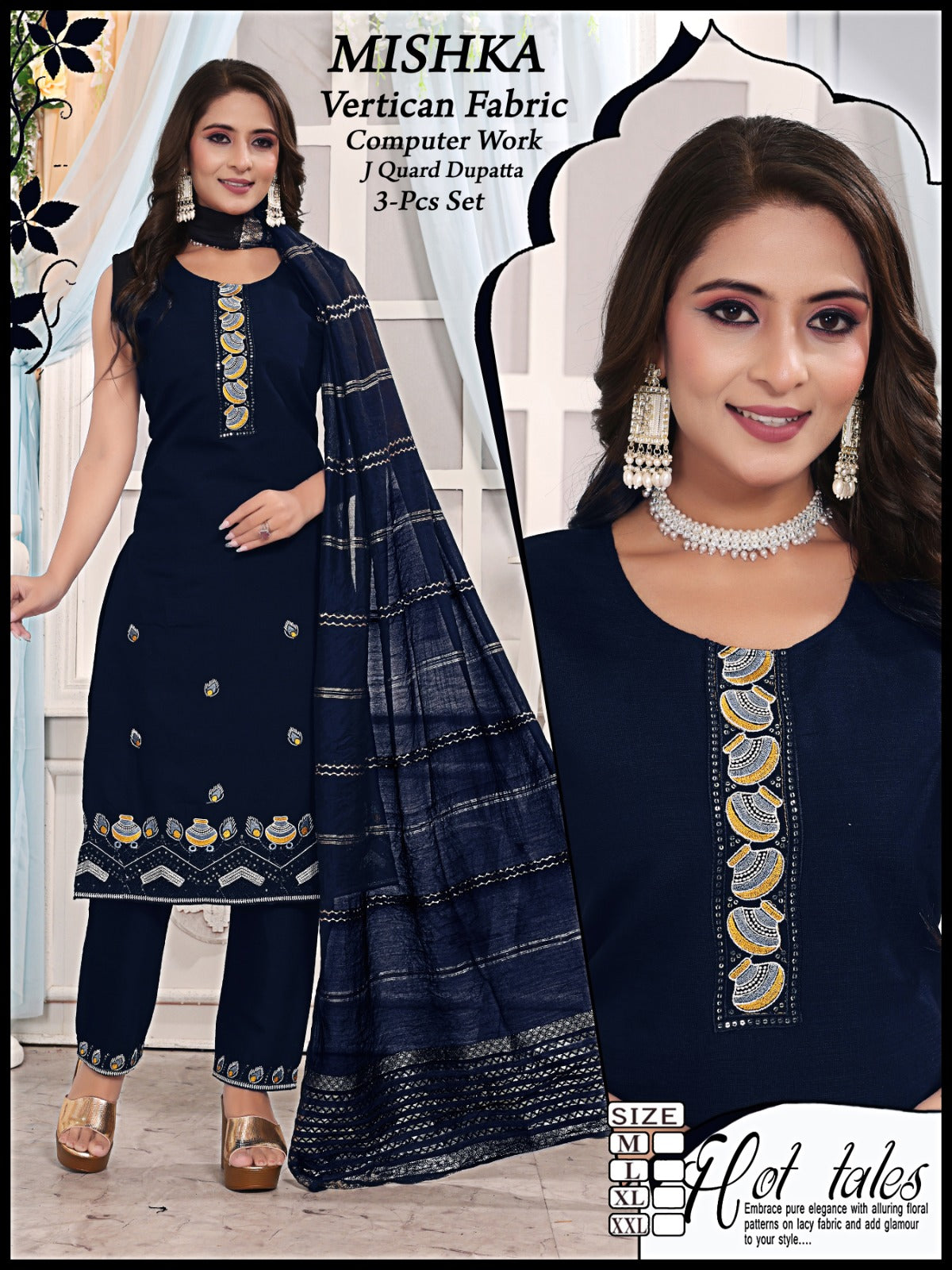 Vertican fabric designed kurti