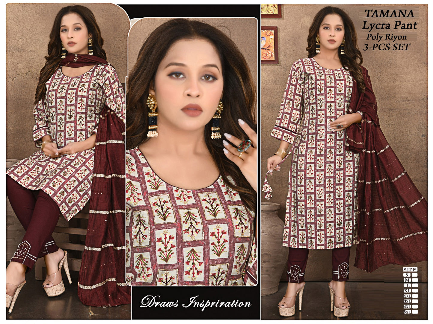 standerd brown fronck 2 pcs set