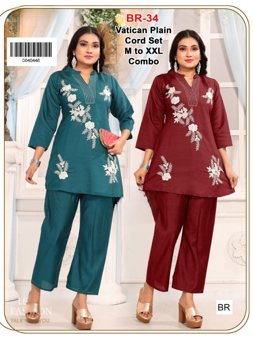 Reyon Printed Co-ord Set kurti
