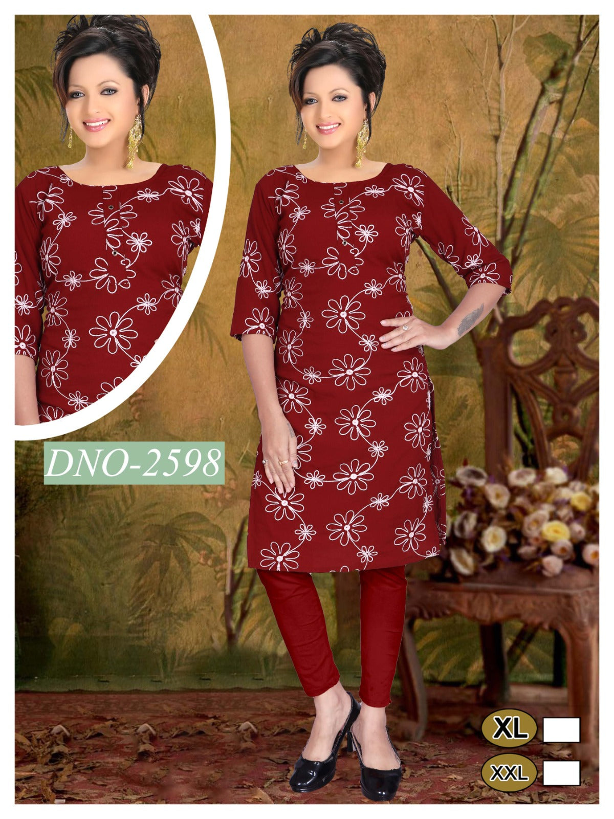 Girls'  reyon   kurti