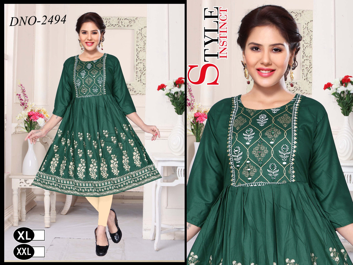 Girls'  reyon  Style insicint kurti