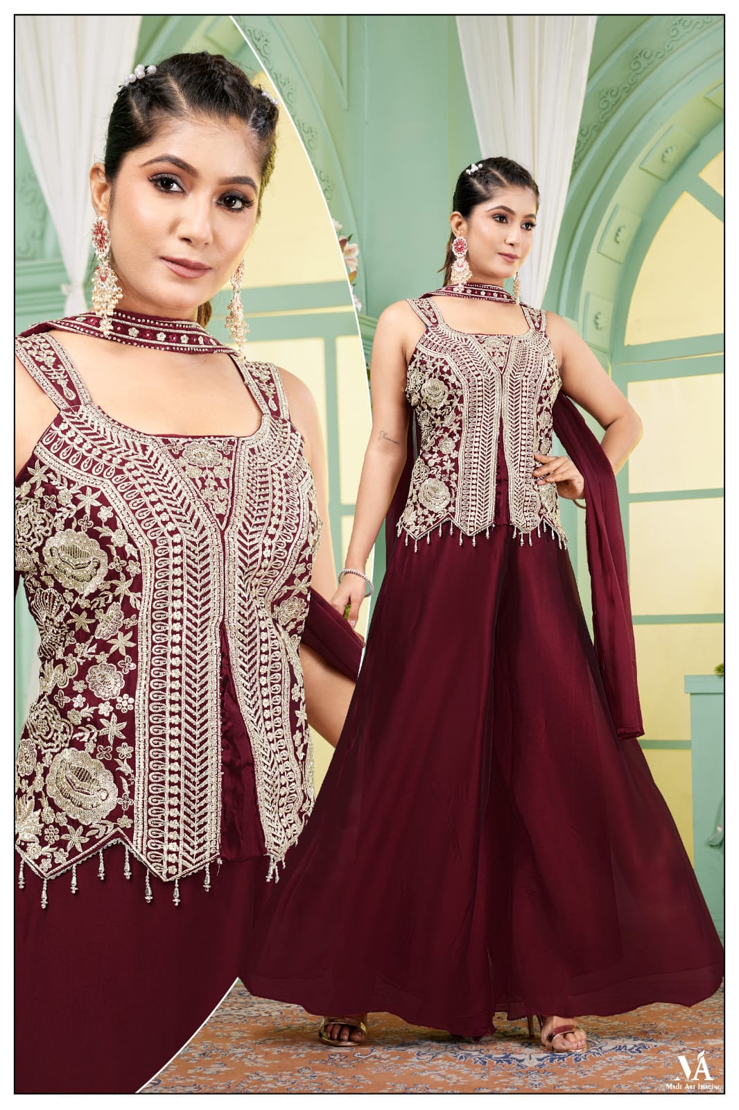 Fandey Fab Embroidered  Suit Set