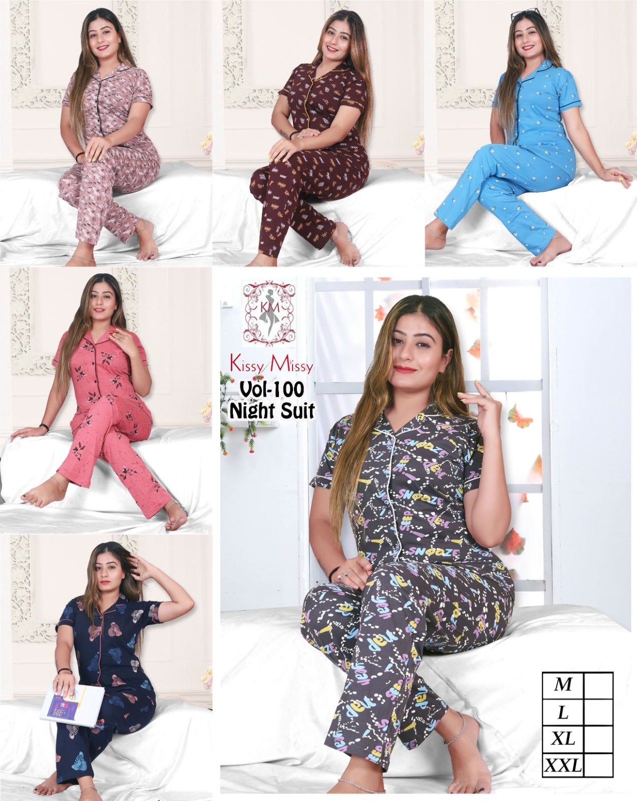 Kissy Missy Vol-100 Girls' Night Suit Set