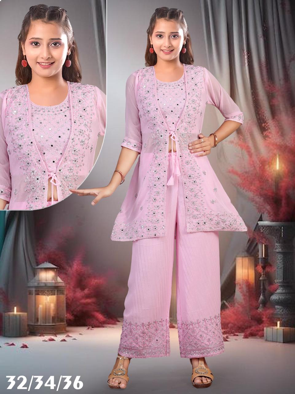 Young Kid Shrug Party wear set