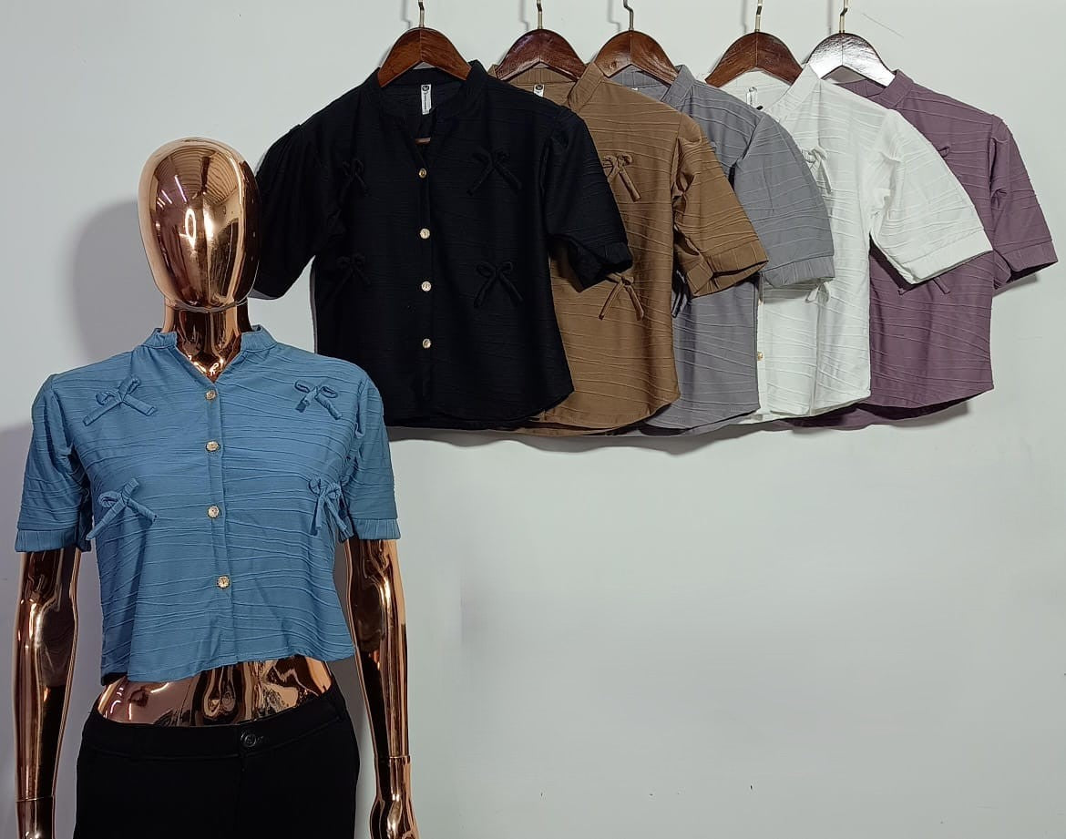 Knot Crop top | Jacqard Wave | 288