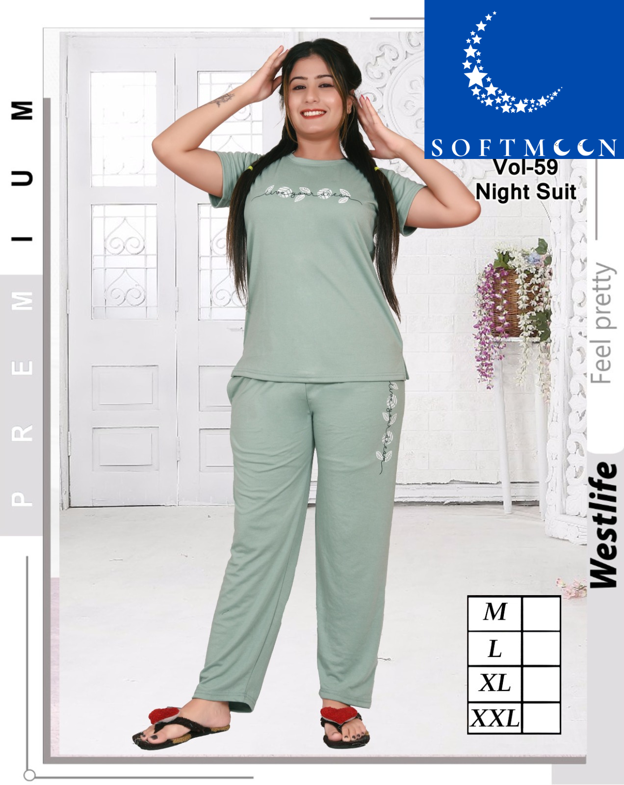 Premium T-shirt lower set | Softmoon Comet vol-59