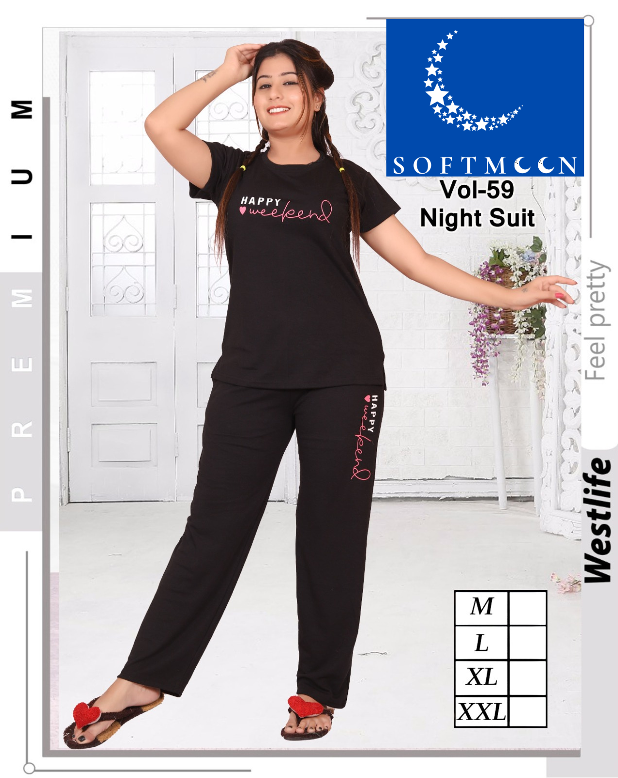 Premium T-shirt lower set | Softmoon Comet vol-59