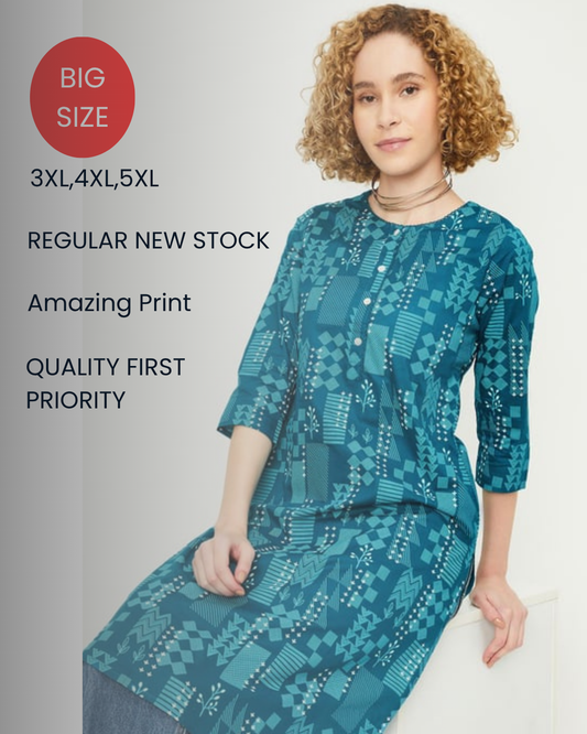 BIG SIZE |  Full length Single Kurtis (3,4,5xl)| Super Premium Quality | INR. 260