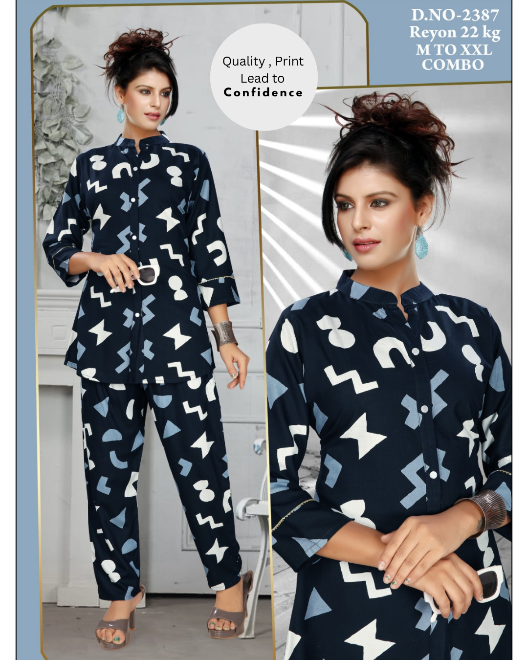 Quality Guaranteed WHOLESALE [m-2xl] | Premium Quality Rayon Co-ord Set