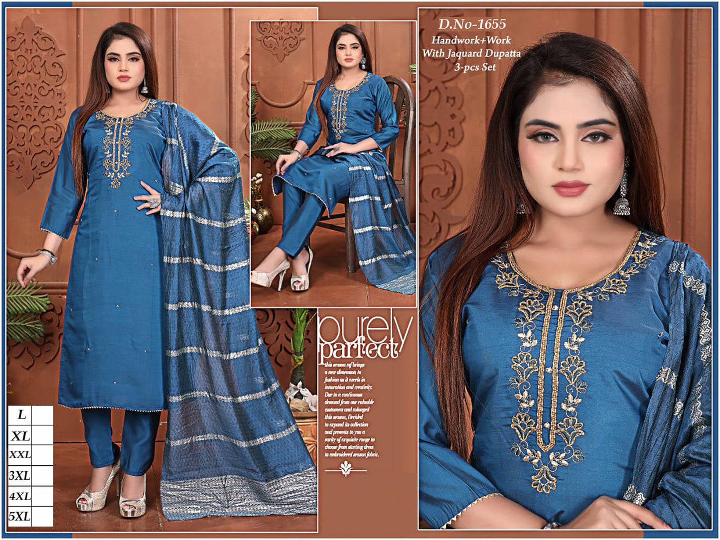 Handwork Roman 3pc Combo [ L-xxl ; 3xl-5xl ]