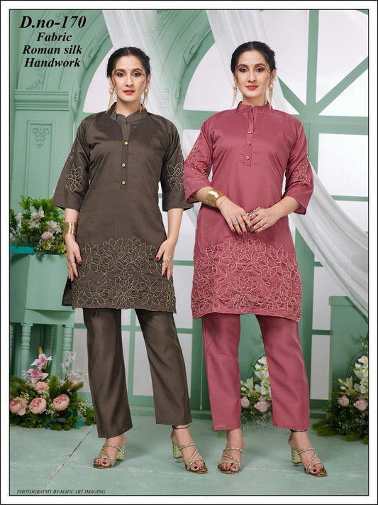 Co-ord set Flower Embroidery